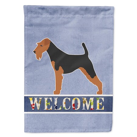 Carolines Treasures Welsh Terrier Welcome Flag Canvas House Size BB5489CHF